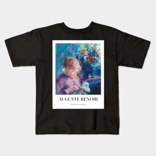 Young Woman Sewing - Poster Kids T-Shirt